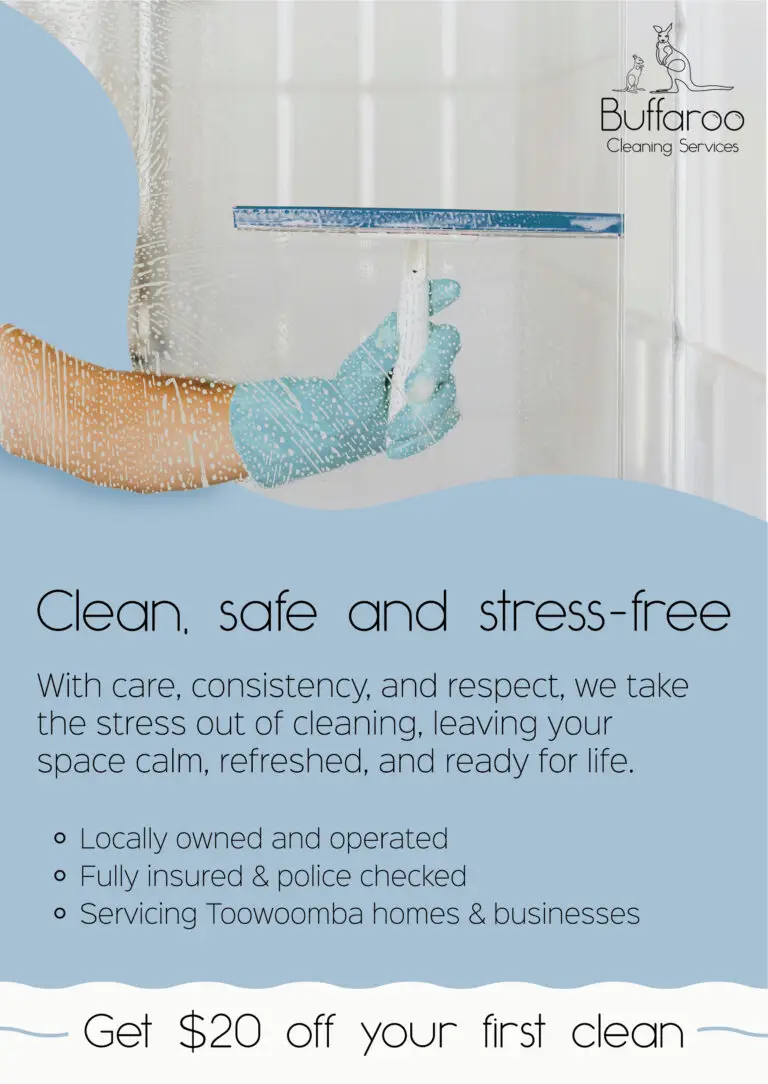 a flyer used to advertise Buffaroo Cleaning Services
