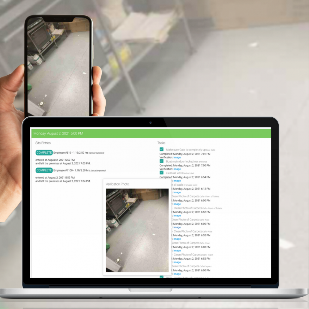 Cleaning schedule report